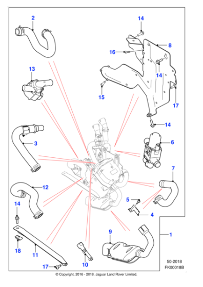 T2H30479 - Jaguar Auxiliary heater assembly