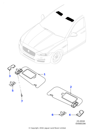 T4A10546PVJ - Jaguar Sunvisor