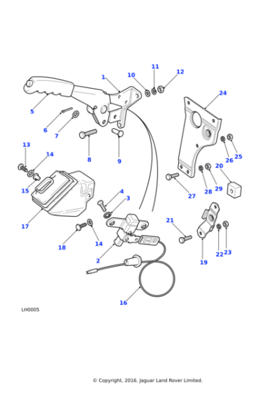 EEP191L - Land Rover Switch handbrake unit