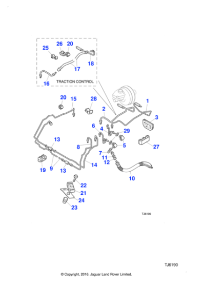 MJB5670AA - Jaguar Flexible hose