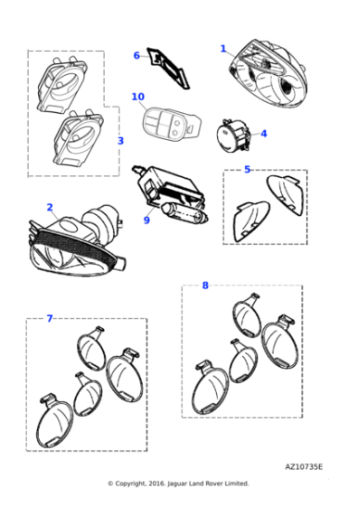JLM20848 - Jaguar Headlamp cover
