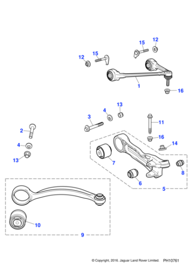 C2P17092 - Jaguar Wishbone arm
