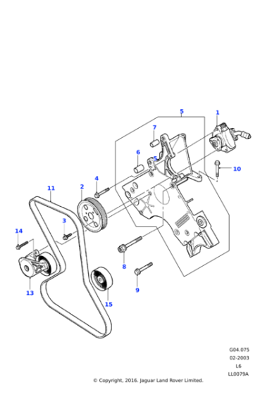 PQR500160L - Land Rover Pulley-idler ancillary drive