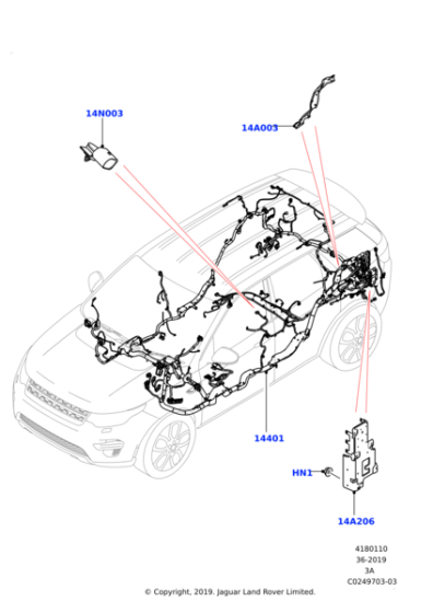 LR128260 - Land Rover HARNESS - MEGA