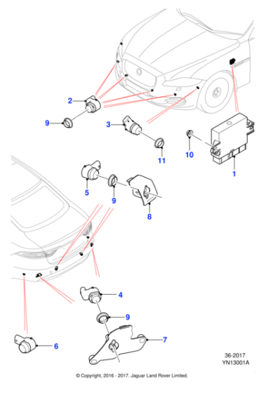 C2D35881 - Jaguar Sensor mounting bracket