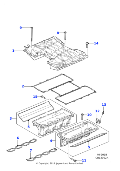 AJ813939 - Jaguar Lower intercooler tray and stuffer assembly