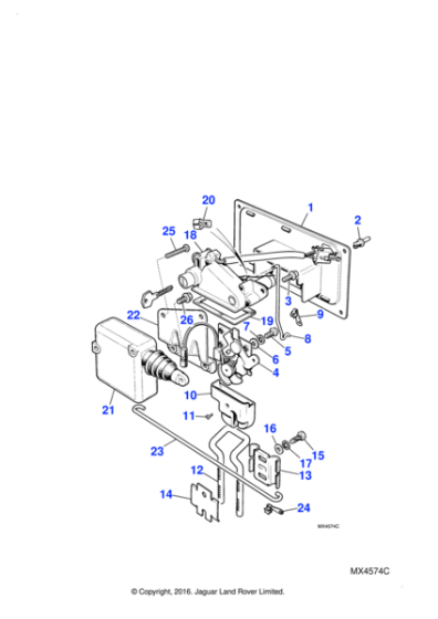 GMB3490AA - Jaguar Trunk lock striker