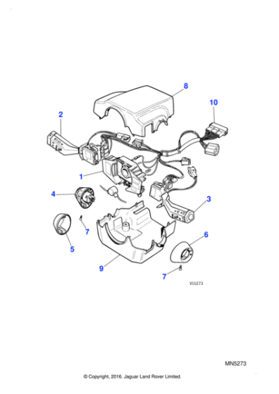 BEC14967 - Jaguar Steering column cowl