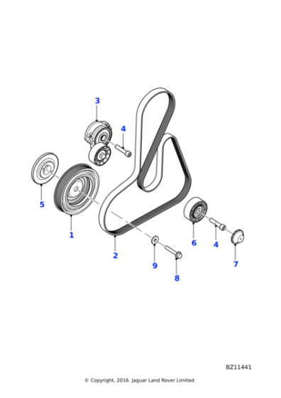 XR858321 - Jaguar Crankshaft pulley