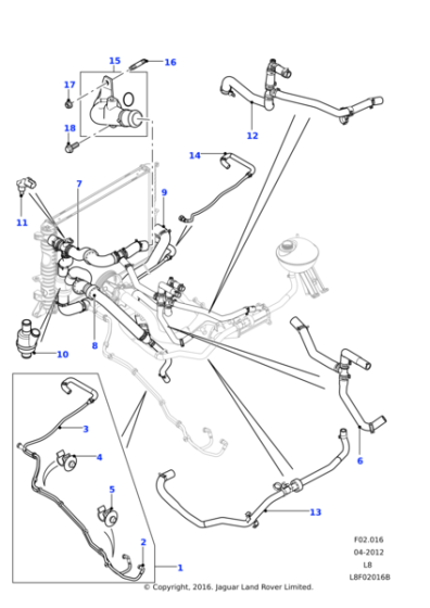 LR038062 - Land Rover Hose