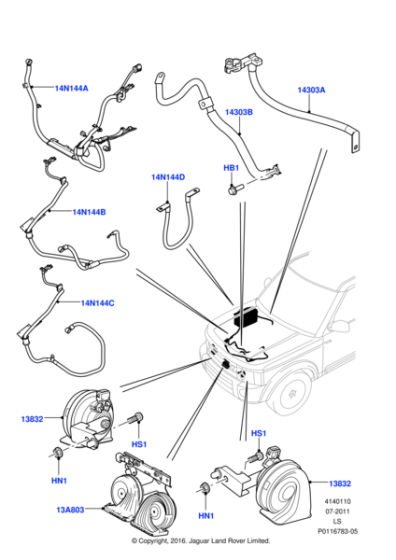 YSB500500 - Land Rover Cable