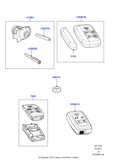 LR020363 - Land Rover Remote Control System