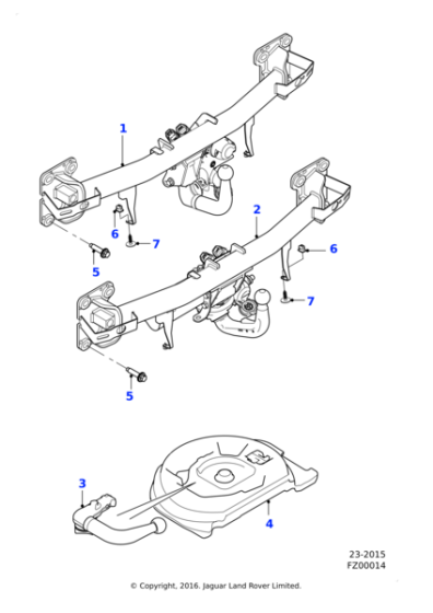 T4A16310 - Jaguar Towbar kit