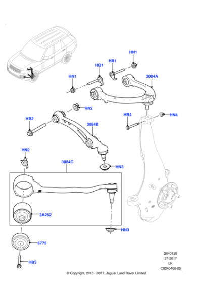LR133900 - Land Rover Bush - Front Suspension Arm