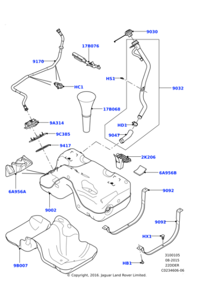 LR072634 - Land Rover Tank - Fuel