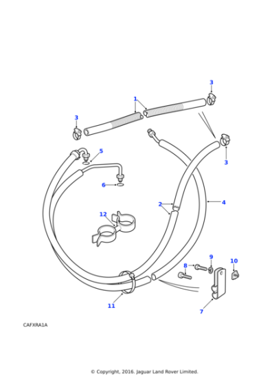 NTC9681 - Land Rover Hose-power assisted steering reservoir to pump