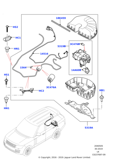 LR075759 - Land Rover Valve