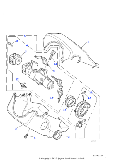 ANR5312 - Land Rover Grommet-lock aperture steering column cowl