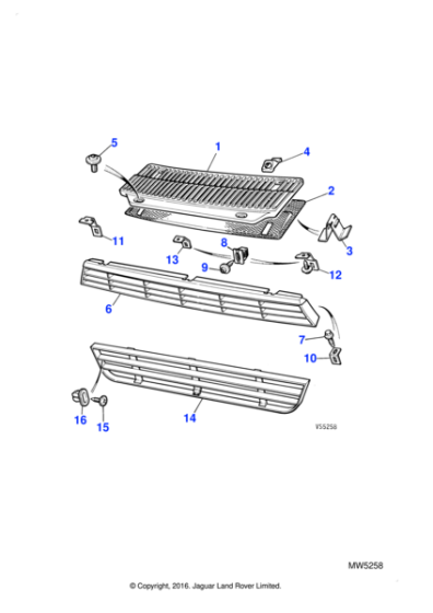 BCC8432 - Jaguar Radiator grille