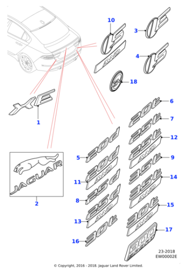 T2H17147 - Jaguar Badge