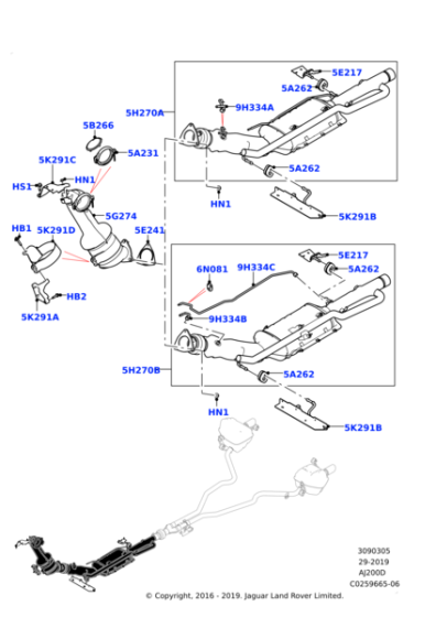 LR079603 - Land Rover Bracket - Exhaust Pipe Mounting