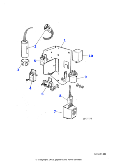 DAC11334 - Jaguar Window lift thermal cut-out switch