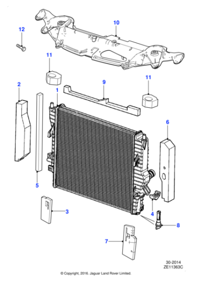 C2Z4080 - Jaguar Radiator seal