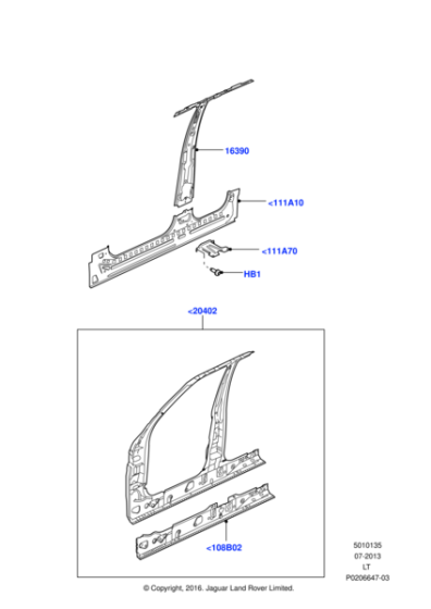 LR017414 - Land Rover Panel - Sill - Inner