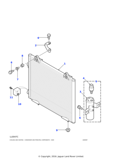 AWR5796 - Land Rover Condenser assembly air conditioning
