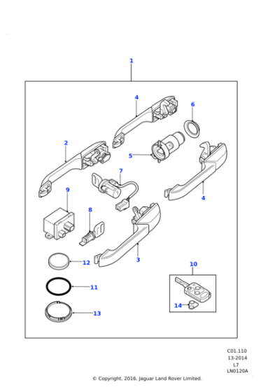 ASR1940 - Land Rover Remote unit & key