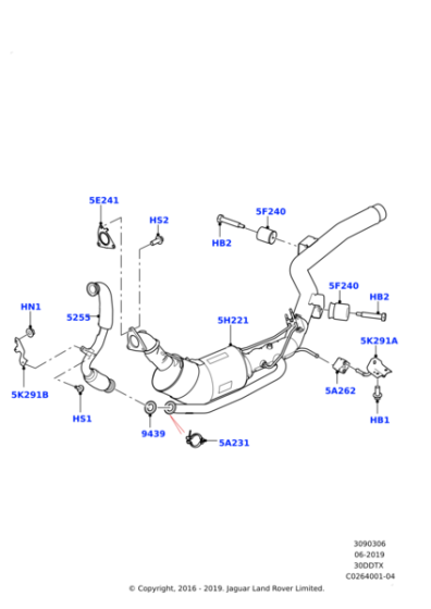 LR073792 - Land Rover Bracket - Exhaust Pipe Mounting
