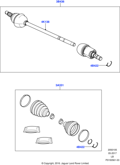 LR061592 - Land Rover Shaft And CV-Joint