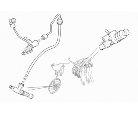 Clutch Master Cylinder And Pipes-Manual Gearbox
